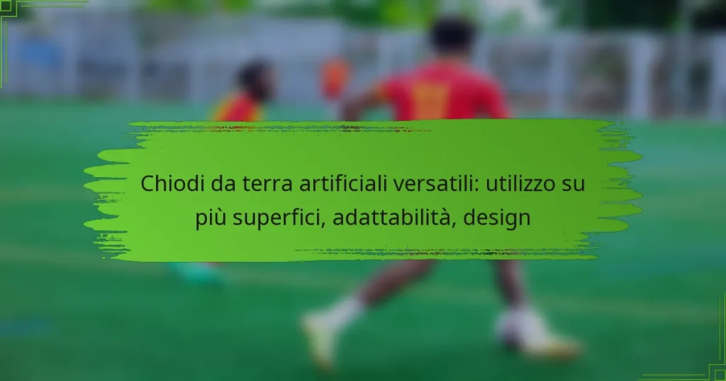 Chiodi da terra artificiali versatili: utilizzo su più superfici, adattabilità, design