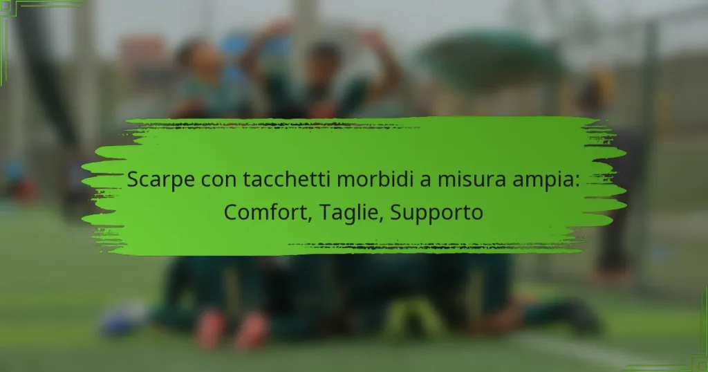 Scarpe con tacchetti morbidi a misura ampia: Comfort, Taglie, Supporto