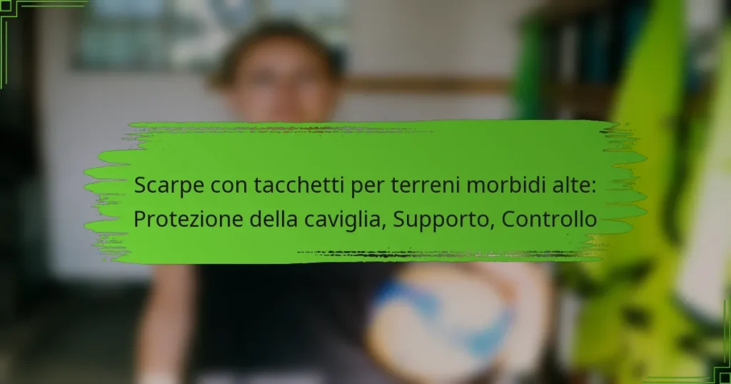 Scarpe con tacchetti per terreni morbidi alte: Protezione della caviglia, Supporto, Controllo