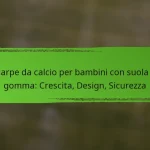 Scarpe da calcio per bambini con suola in gomma: Crescita, Design, Sicurezza