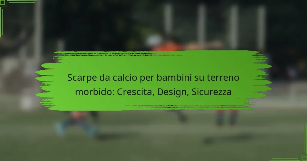 Scarpe da calcio per bambini su terreno morbido: Crescita, Design, Sicurezza