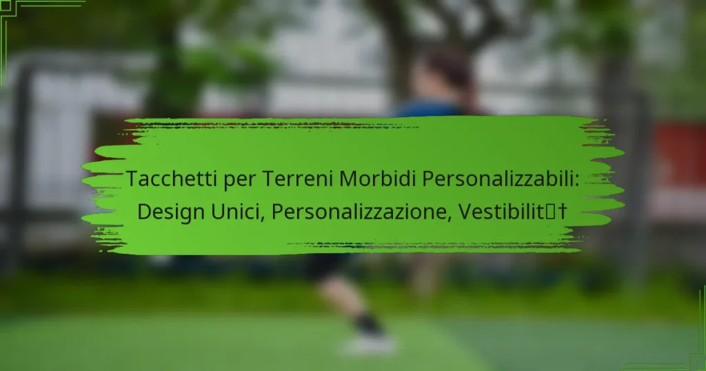 Tacchetti per Terreni Morbidi Personalizzabili: Design Unici, Personalizzazione, Vestibilità