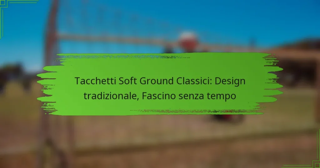 Tacchetti Soft Ground Classici: Design tradizionale, Fascino senza tempo