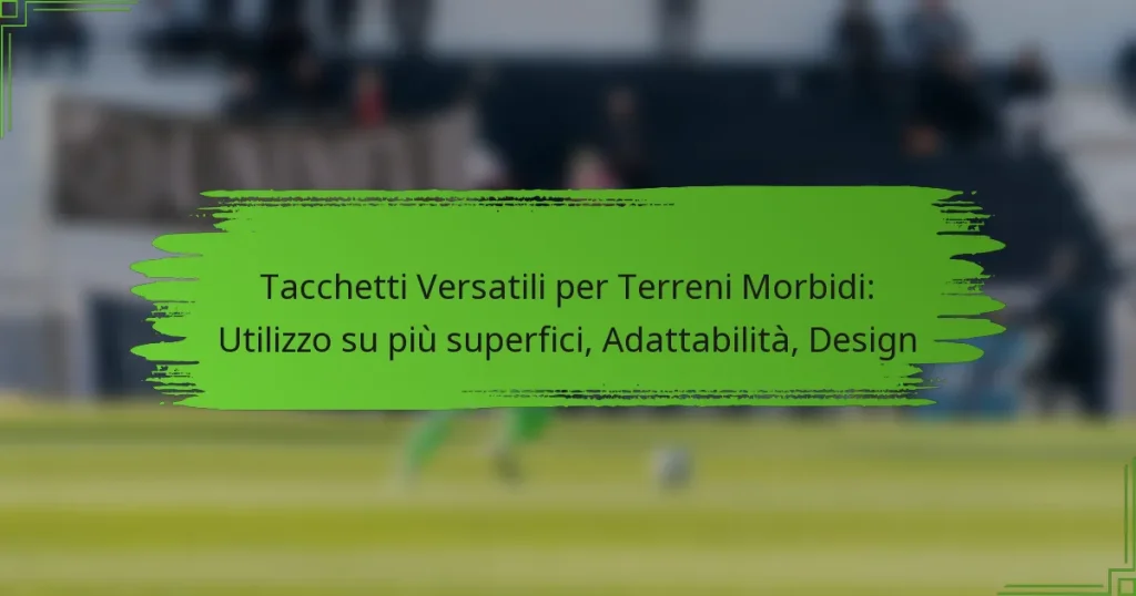 Tacchetti Versatili per Terreni Morbidi: Utilizzo su più superfici, Adattabilità, Design